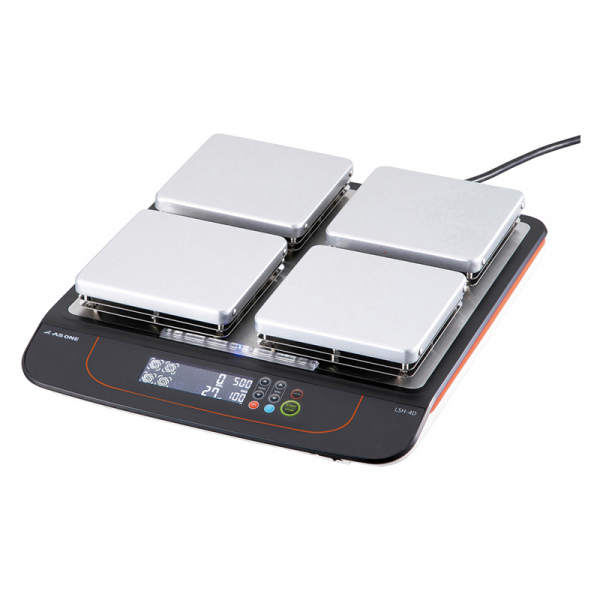 加熱攪拌器 LCD 四點式 鋁製盤面 14x14cm方盤 250℃ LSH-4D 100V