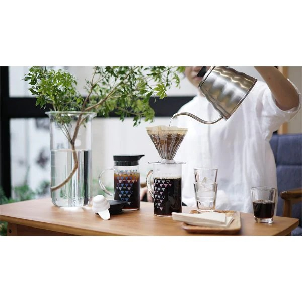 V60感溫變色咖啡壺組 (濾杯+溫度感應咖啡壺+濾紙+量匙/VDSS-3012-B)