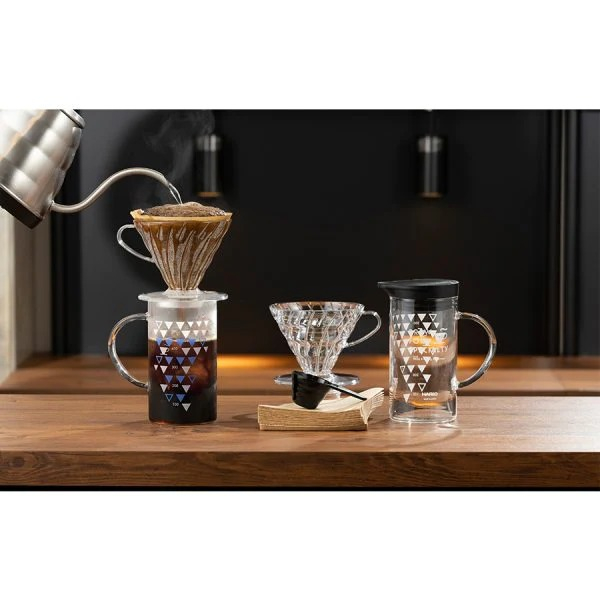 V60感溫變色咖啡壺組 (濾杯+溫度感應咖啡壺+濾紙+量匙/VDSS-3012-B)