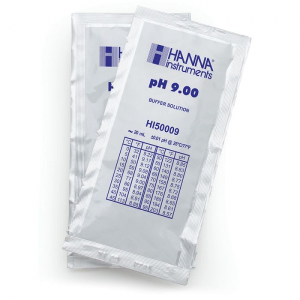 專業級 pH 9.00標準液 (@25℃) 20mL x 25包 HI50009-02