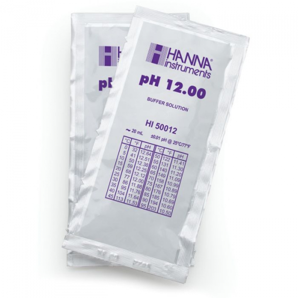專業級 pH 12.00標準液 (@25℃) 20mL x 25包 HI50012-02