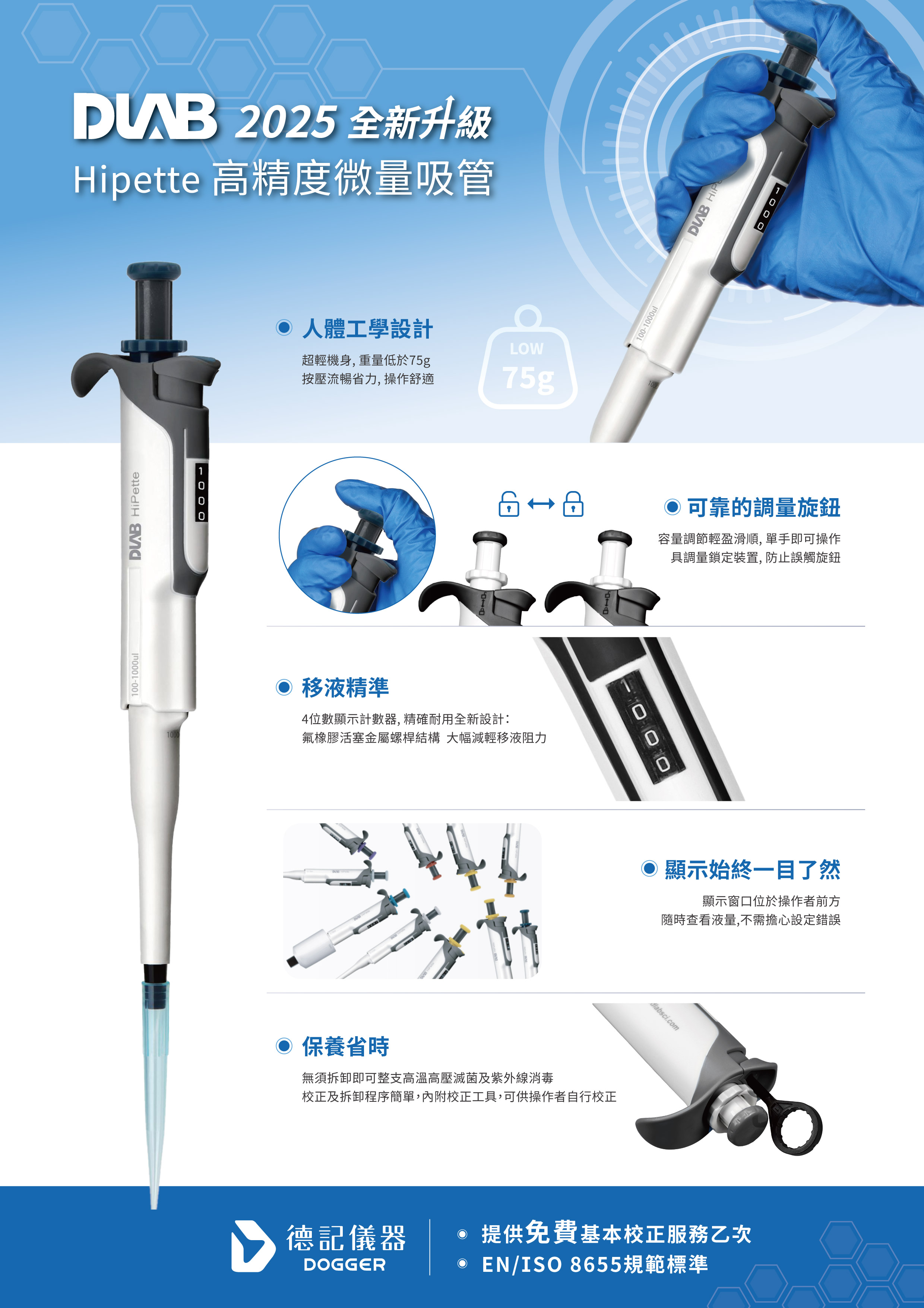 【DLAB Hipette 高精度微量吸管 】