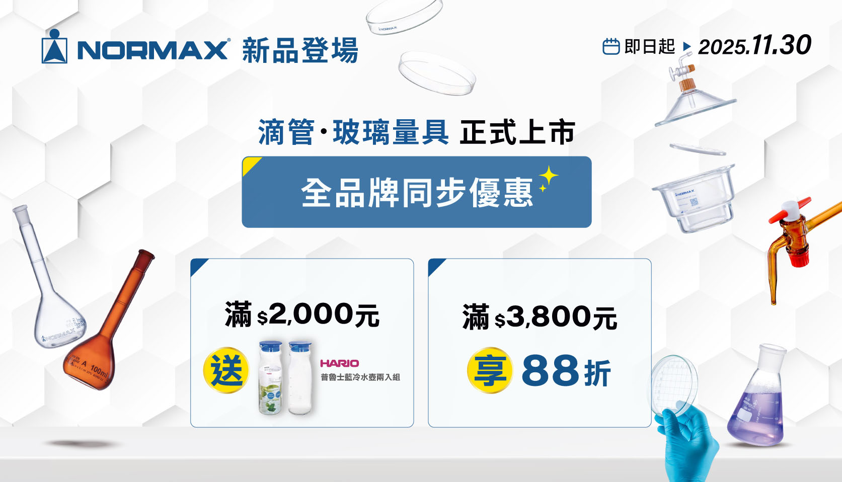 NORMAX 新品上市 滿3800元享88折