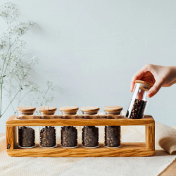 橄欖木調味料保存瓶 6件套 90ml(SPS-6-OV)