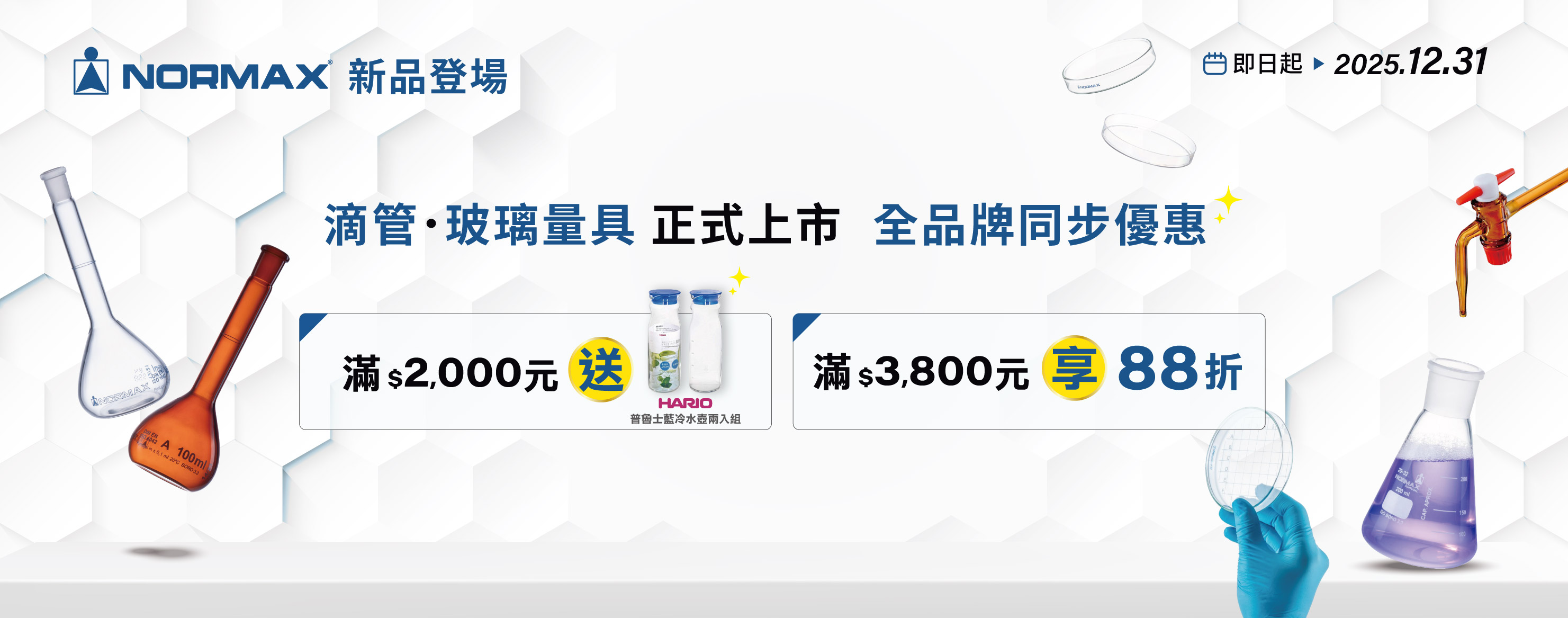 NORMAX 新品登場 滴管．玻璃量具正式上市，全品牌同步優惠