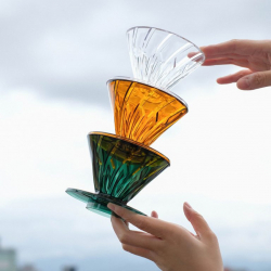 阿爾法01樹脂濾杯  琥珀 / 黑墨綠 / 透明 輕巧耐用 (ADT-01-AB/ADT-01-BG/ADT-01-TB)