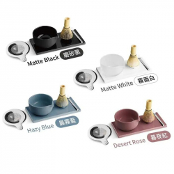 Matcha Set 抹茶碗茶具組 380ml磨砂黑/霧面白/晨霧藍/暮夜紅