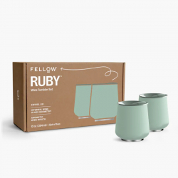 Ruby 路比 雙層真空陶瓷隨行杯 禮盒兩入組 350ml 12oz