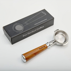 無底把手 58mm E61雙耳通用款 紅酸枝木手柄 Bottomless Portafilter